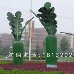 玻璃鋼白蘿卜雕塑，公園蔬菜雕塑