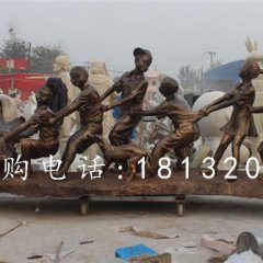 拔蘿卜銅雕，公園小品銅雕