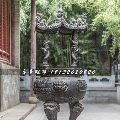 寺廟銅香爐，三足銅香爐