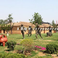 猿人銅雕，公園景觀銅雕