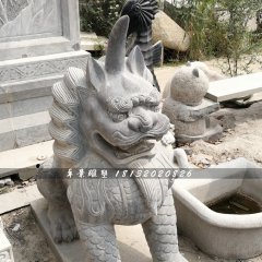 獨角獸石雕，青石神獸