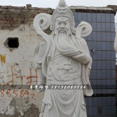 關(guān)公石雕，大理石武財(cái)神雕塑