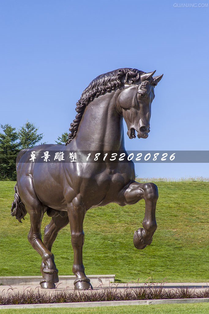 銅雕馬，公園仿真銅馬雕塑