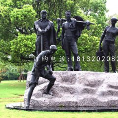 干活人物雕塑公園人物銅雕