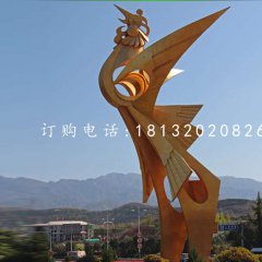 鳳凰雕塑，廣場(chǎng)不銹鋼雕塑