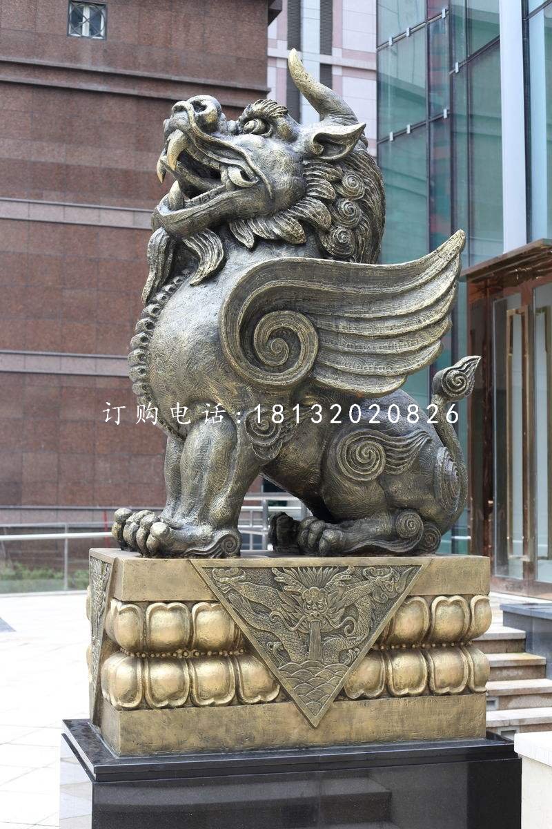 獨(dú)角獸銅雕，法院銅雕