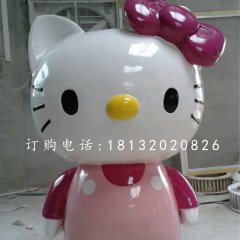 玻璃鋼hellokitty雕塑，卡通擺件