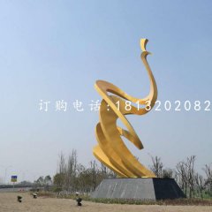 大型抽象鳳凰公園不銹鋼雕塑