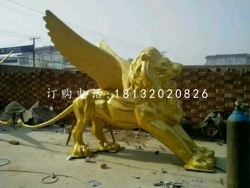 西洋飛獅銅雕，廣場(chǎng)獅子銅雕