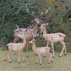 玻璃鋼仿真鹿，公園仿真動(dòng)物雕塑