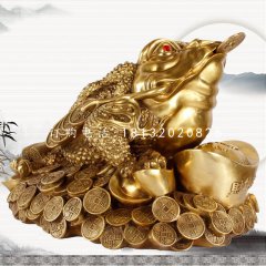 招財(cái)金蟾銅雕，企業(yè)招財(cái)神獸銅雕