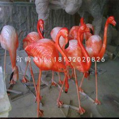 玻璃鋼仿真火烈鳥 玻璃鋼動物雕塑