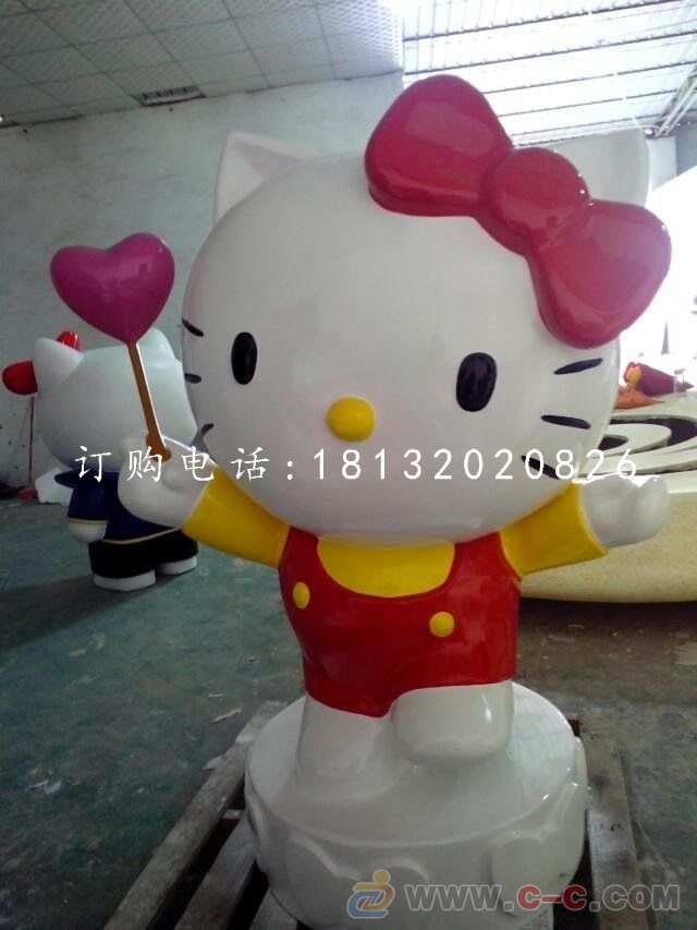 hellokitty雕塑  玻璃鋼卡通動(dòng)物雕塑