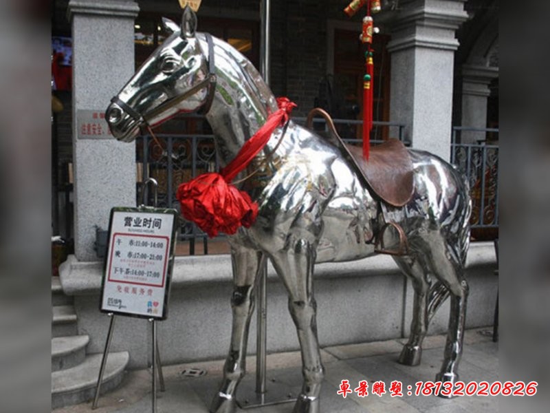 不銹鋼馬雕塑，公園景觀不銹鋼動物雕塑