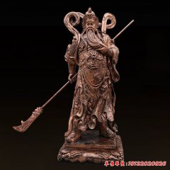 鑄銅持刀關(guān)公武財(cái)神雕塑