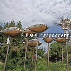 不銹鋼魚雕塑，公園景觀不銹鋼雕塑