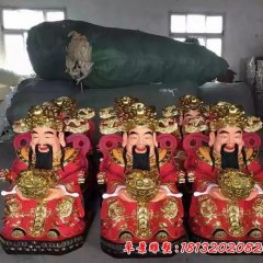 仿真財(cái)神雕塑，玻璃鋼財(cái)神雕塑