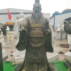 古代名人玻璃鋼仿銅秦始皇雕像