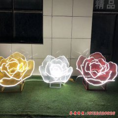 鏤空玫瑰花不銹鋼造型雕塑